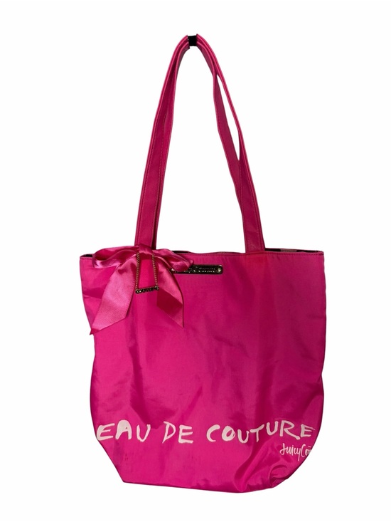 Juicy Couture Handbags - Juicy Couture Hot Pink Satin Bow Tote Bag
